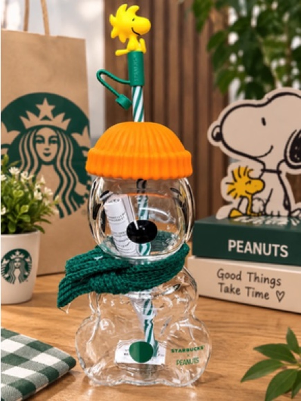 Starbucks Snoopy Glass Cup